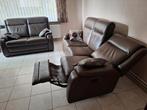 Lederen zetel, 2-zit en 3-zit met elektrische relax, Huis en Inrichting, Zetels | Zetels, Ophalen