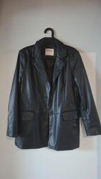 Zwart blazerjack met leereffect, Kleding | Dames, Jasjes, Kostuums en Pakken, Maat 38/40 (M), Christy, Verzenden, Zwart