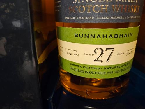 5 ongeopende flessen Bunnahabhain 27 Years Old Dun Bheagan, Verzamelen, Wijnen, Zo goed als nieuw, Ophalen of Verzenden