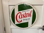 Oud Castrol reclame bord Brussel, Verzamelen, Ophalen of Verzenden, Gebruikt, Reclamebord