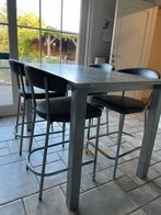 Bartafel met 4 barstoelen, Ophalen, Zo goed als nieuw