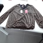 Glinsterende bloes, Kleding | Dames, Bruin, Maat 46/48 (XL) of groter, Nieuw, Ophalen of Verzenden