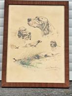 lithographie signe leon danchin, Antiek en Kunst, Ophalen of Verzenden
