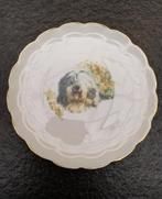 Decoratieve borden in porselein met hondenafbeelding., Ophalen of Verzenden
