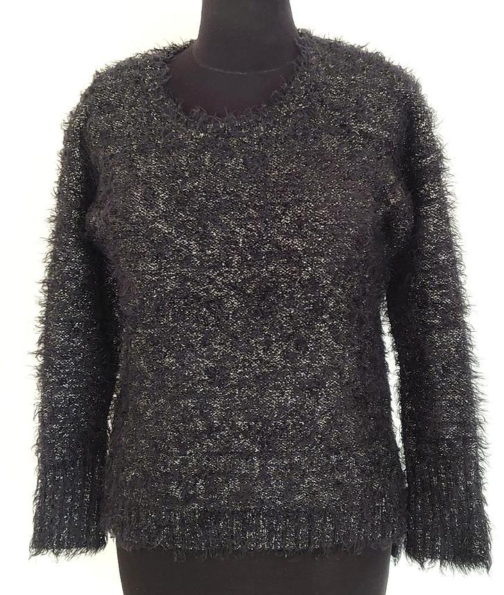 Wintertrui trui pull Supertrash - zwart met glinstering - M, Kleding | Dames, Truien en Vesten, Gedragen, Maat 38/40 (M), Zwart