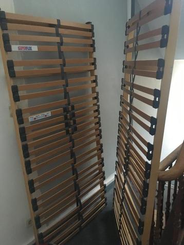 Sommier double Superflex (2 parties) 196 de large, Autres dimensions, Comme neuf, Enlèvement, Sommier