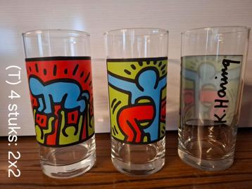 Set de 4 lunettes design Keith Haring, Enlèvement ou Envoi, Comme neuf