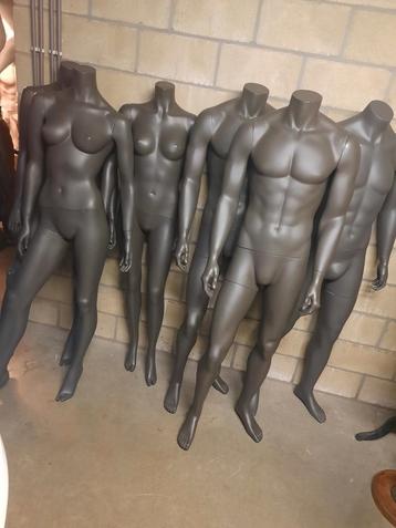 Mannequins sans tête, mannequins, anthracite, hommes, femmes
