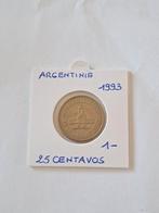 Argentinië 25 centavos 1993, Timbres & Monnaies, Monnaies | Amérique, Enlèvement ou Envoi