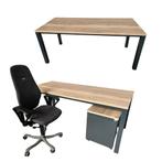 Bureau Pami 160x80 cm  4-Poot Onderstel | Halifax Eiken Blad