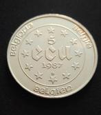 5 ecu Karel V 1987, Postzegels en Munten, Penningen en Medailles, Ophalen of Verzenden, Zilver