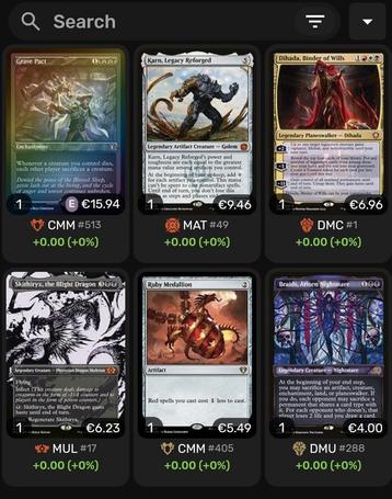4 mythic 2 rares , pakketje van 6 kaarten, Hobby en Vrije tijd, Verzamelkaartspellen | Magic the Gathering, Ophalen of Verzenden