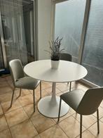 Witte ronde tafel, Tuin en Terras, Tuinsets en Loungesets, Ophalen of Verzenden, Zo goed als nieuw