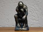 Beeld De Denker - Gietijzer - Green Finish, Antiek en Kunst, Ophalen of Verzenden