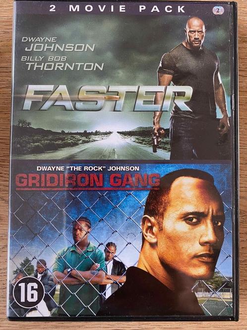 DVD Faster + Gridiron Gang, beide met Dwayne Johnson, Cd's en Dvd's, Dvd's | Actie, Zo goed als nieuw, Actie, Boxset, Vanaf 12 jaar