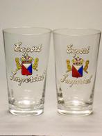 2x Export Imperial Anderlecht Brussels geëmailleerd bierglas, Verzamelen, Biermerken, Ophalen of Verzenden, Gebruikt, Glas of Glazen