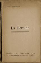 La Heroldo [Ligue Universelle de Francs-Maçons] - 1950, J.C.W. Onderdenwijngaard, Gelezen, Ophalen of Verzenden, Achtergrond en Informatie