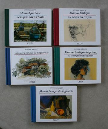 Tekenen en schilderen: set 5 x Manuel pratique - €19 beschikbaar voor biedingen