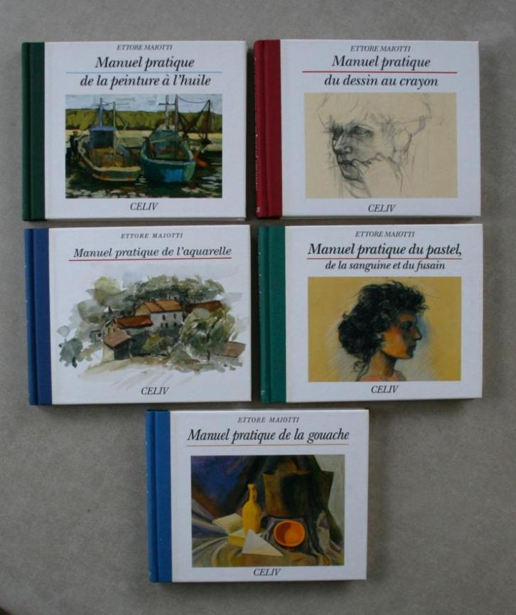 Tekenen en schilderen: set 5 x Manuel pratique - €19, Hobby en Vrije tijd, Tekenen, Gebruikt, Ophalen of Verzenden