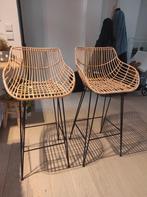2 rotan barstoelen, Huis en Inrichting, Barkrukken, Ophalen, 60 tot 90 cm, Nieuw, Riet
