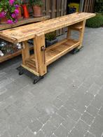Oude werkbank lengte 2m55cm hoogte 79cm breedte 53cm, Ophalen, Zo goed als nieuw