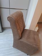 Set van 6 taupe eetkamerstoelen – op wielen, Maison & Meubles, Chaises, Autres couleurs, Comme neuf, Landelijk, Enlèvement