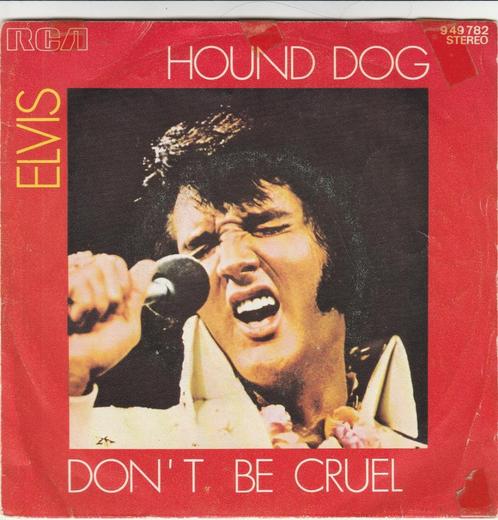 45T: Elvis Presley: Hound dog   R'n'R, CD & DVD, Vinyles Singles, Utilisé, Single, Rock et Metal, 7 pouces, Enlèvement ou Envoi