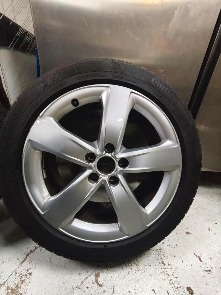 Originele Audi A6 Avant 18 inch velgen met Continental winte, Autos : Pièces & Accessoires, Pneus & Jantes, Pneu(s), Pneus hiver