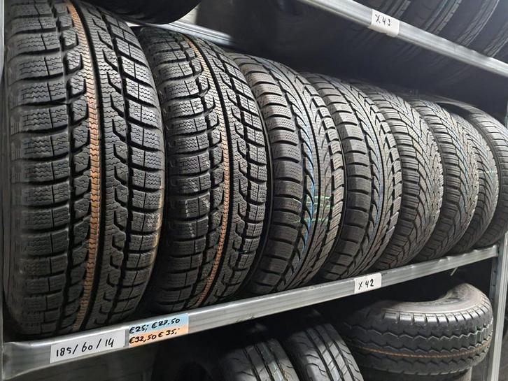 185/60/14 Winterbanden diverse A-merken 6+mm vanaf €30 p st., Auto-onderdelen, Banden en Velgen, Band(en), Winterbanden, 14 inch