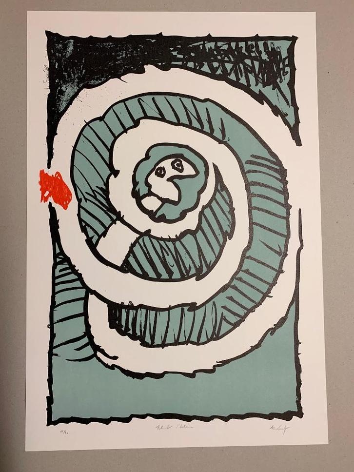 Litho Alechinsky, Antiek en Kunst, Kunst | Litho's en Zeefdrukken, Ophalen of Verzenden