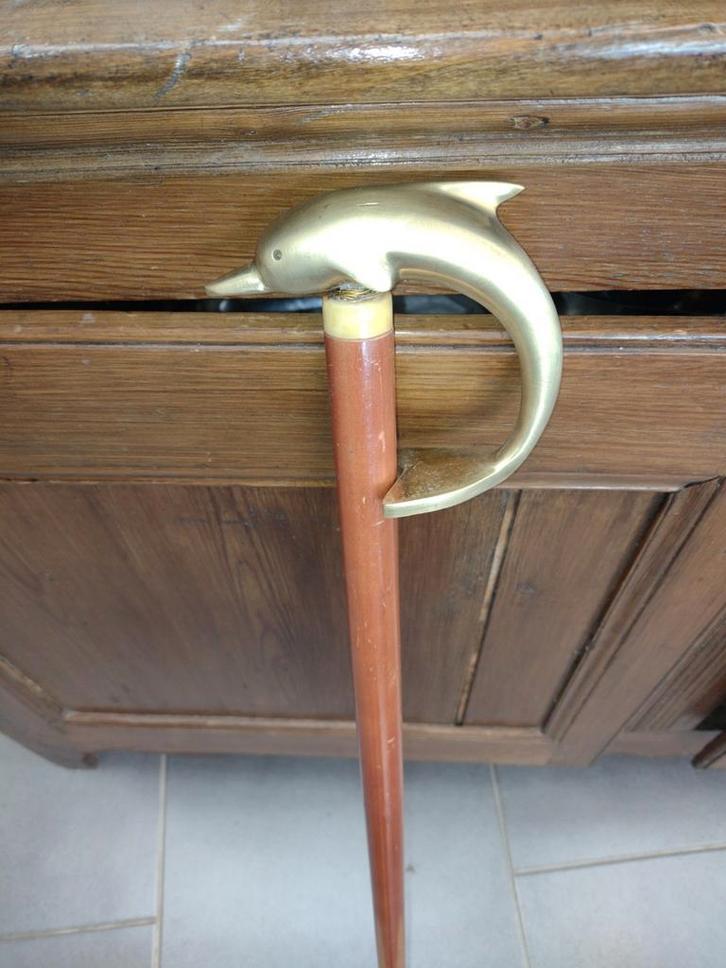 Canne casse pommeau  dauphin, Divers, Bâtons de marche, Comme neuf, Enlèvement ou Envoi