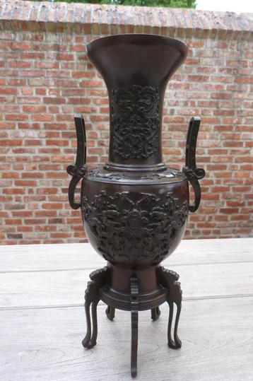 Oriëntaalse kunst brons bronze Vase   beschikbaar voor biedingen
