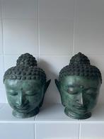 2 bronzen Boeddha hoofden, Comme neuf, Enlèvement