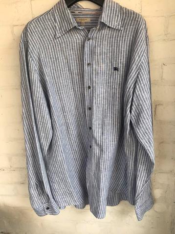 BURBERRY linnen hemd (XL) - nieuwstaat beschikbaar voor biedingen