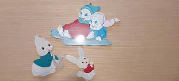babykamer decoratie konijntjes - vintage -1959 beschikbaar voor biedingen