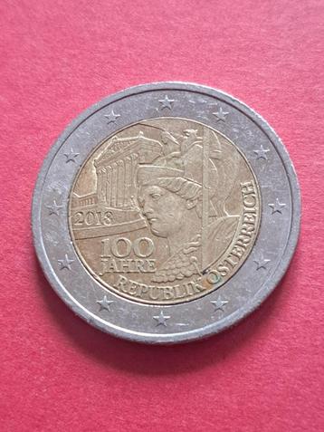2018 Oostenrijk 2 euro 100 jaar Republiek