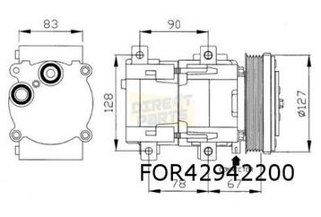 Ford Escort V/VI (9/90-12/00) (1.8TD) compressor AC OES! 102
