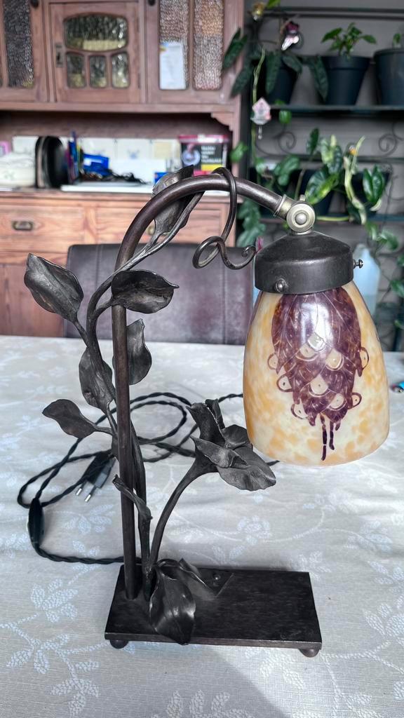 Lamp F Carion/le verre français, Antiquités & Art, Antiquités | Éclairage, Enlèvement