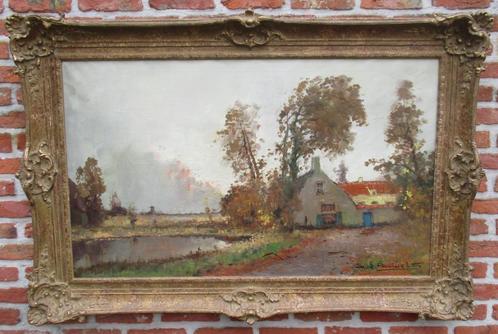 Mooi groot schilderij van H.J. Pauwels ( 1903 - 1983 ), Antiek en Kunst, Kunst | Schilderijen | Klassiek, Ophalen