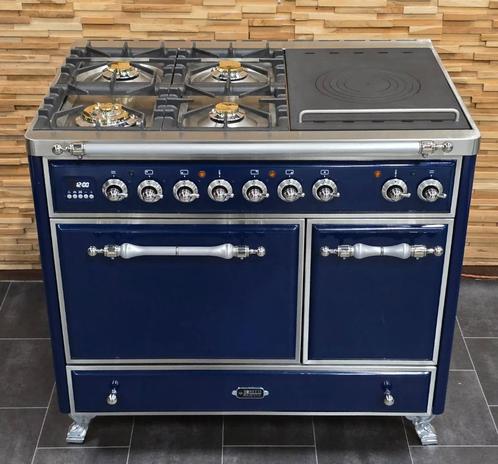 🔥Luxe Fornuis Boretti Majestic 100cm blauw rvs Coupe de Fue, Elektronische apparatuur, Fornuizen, Zo goed als nieuw, Vrijstaand