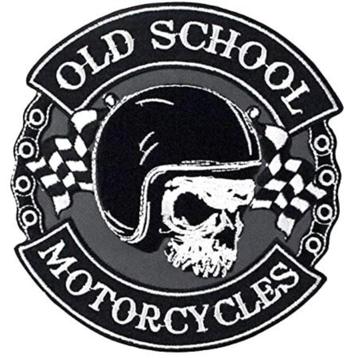 Écusson de motard Old School Motorcycles - 111 x 118 mm