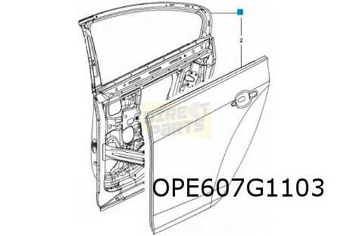 Opel Insignia B (6/17-)  Achterportier Links (te spuiten) Or, Auto-onderdelen, Carrosserie, Deur, Opel, Nieuw, Ophalen of Verzenden