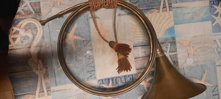 Jachthoorn,100 % koper, origineel Ontario Regiment Canada, Collections, Objets militaires | Général, Armée de terre, Enlèvement