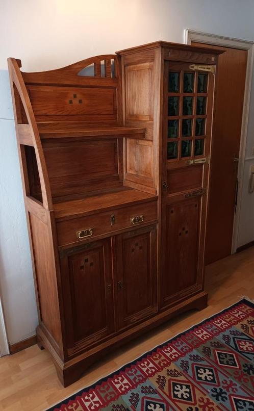 Grote volhouten art nouveau / deco kast - OPRUIMING!, Antiek en Kunst, Antiek | Meubels | Kasten, Ophalen