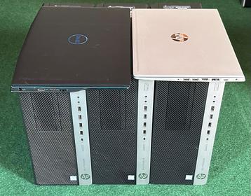 3 pc's en 2 laptops te koop voor restauratie of onderdelen beschikbaar voor biedingen