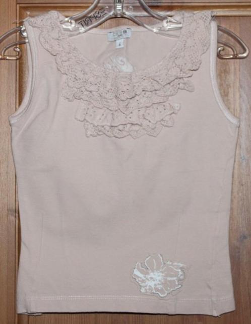 Beige topje van CKS (maat 4 jaar), Kinderen en Baby's, Kinderkleding | Maat 104, Zo goed als nieuw, Meisje, Shirt of Longsleeve