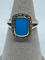 Zilveren ring met lapis lazuli maat 14, Handtassen en Accessoires, Ringen, Overige kleuren, 20 of groter, Nieuw, Ophalen of Verzenden