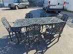 Gietaluminium Tuinset met bokkepoten in perfecte staat., Tuin en Terras, Tuinsets en Loungesets, Ophalen, Zo goed als nieuw, Eettafel