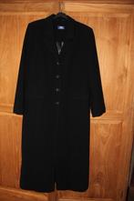 Lange zwarte klassieke dames mantel in mooie wol, maat:42, Kleding | Dames, Jassen | Winter, Maat 42/44 (L), Ophalen of Verzenden