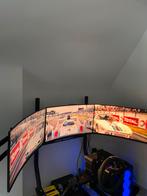 Tripple monitor curved  sim racing 32”, Games en Spelcomputers, Ophalen, Zo goed als nieuw